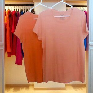 Faded Glory Women’s Peach & Coral T Shirts XXL 20